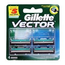 GILLETTE VECTER PLUS CATRIDGES 4'S
